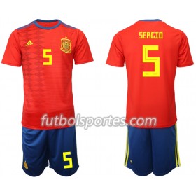 Camisetas España SERGIO 5 Niño Primera Equipacion 2019